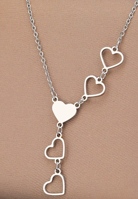 Stainless Steel Necklaces Light Luxury Elegant Delicate Heart Pendant Charm Chain Korean Fashion Necklace For Women Jewelry Gift