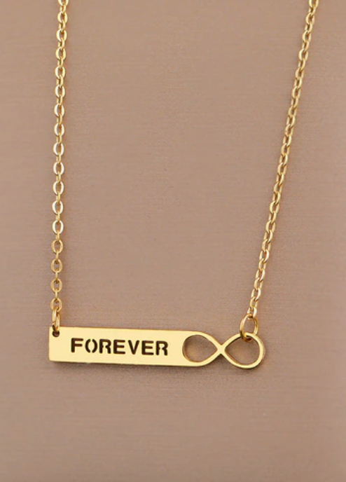 Stainless Steel Necklaces Letter  Forever/ Infinity Pendant Necklace For Women Jewelry Wedding