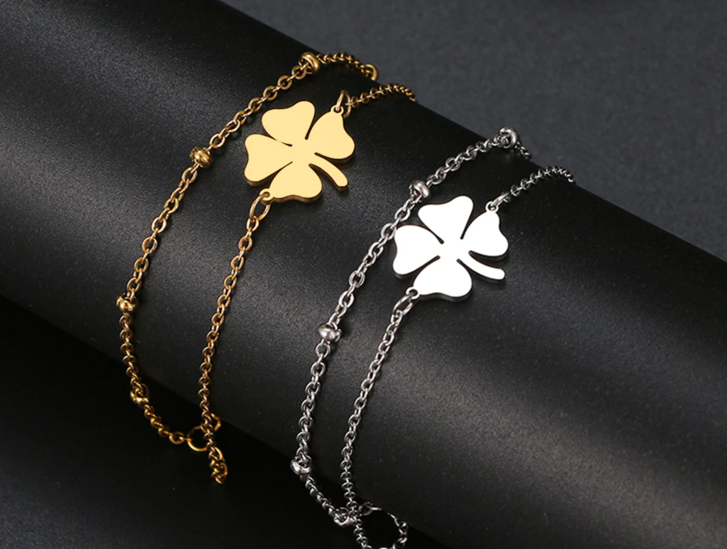 Stainless Steel Bracelets Four-leaf Clover Classic Fashion Style Bracelet For Women Fine Fashion Jewelry Wedding Party Gifts