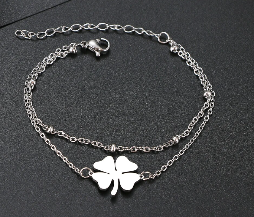 Stainless Steel Bracelets Four-leaf Clover Classic Fashion Style Bracelet For Women Fine Fashion Jewelry Wedding Party Gifts