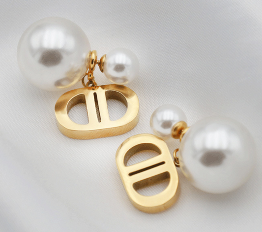 Ardors Dangling Pearl Gold Stud